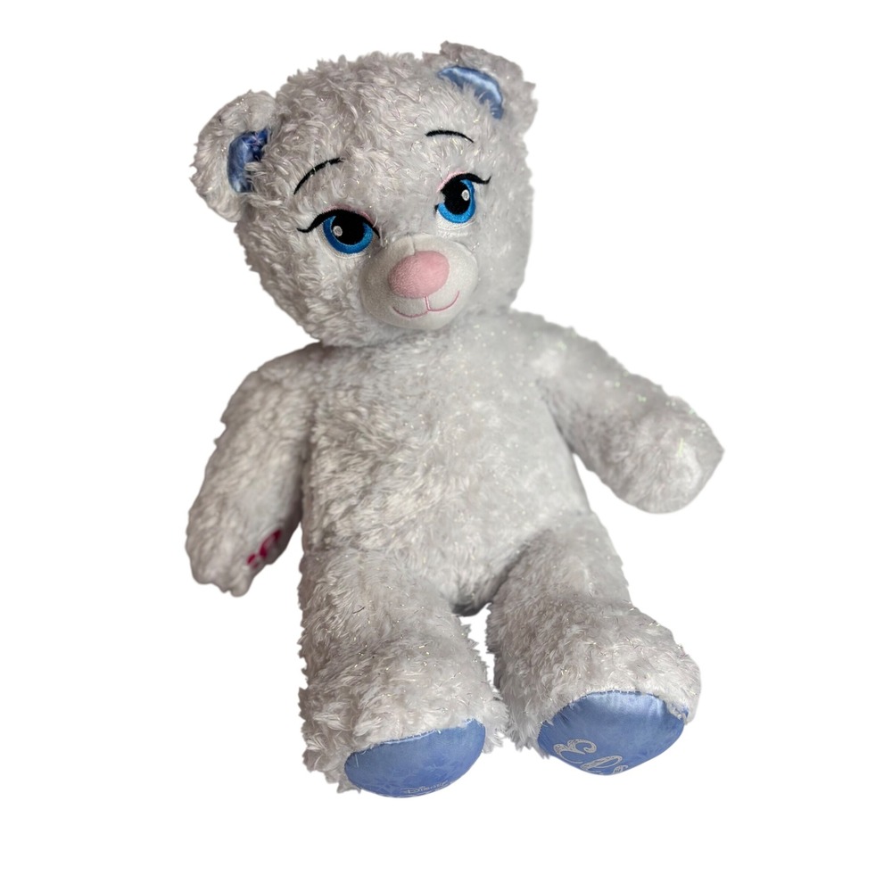 Build-A-Bear Disney Frozen II Elsa Inspired White Shimmer Tinsel Plush Bear 2019